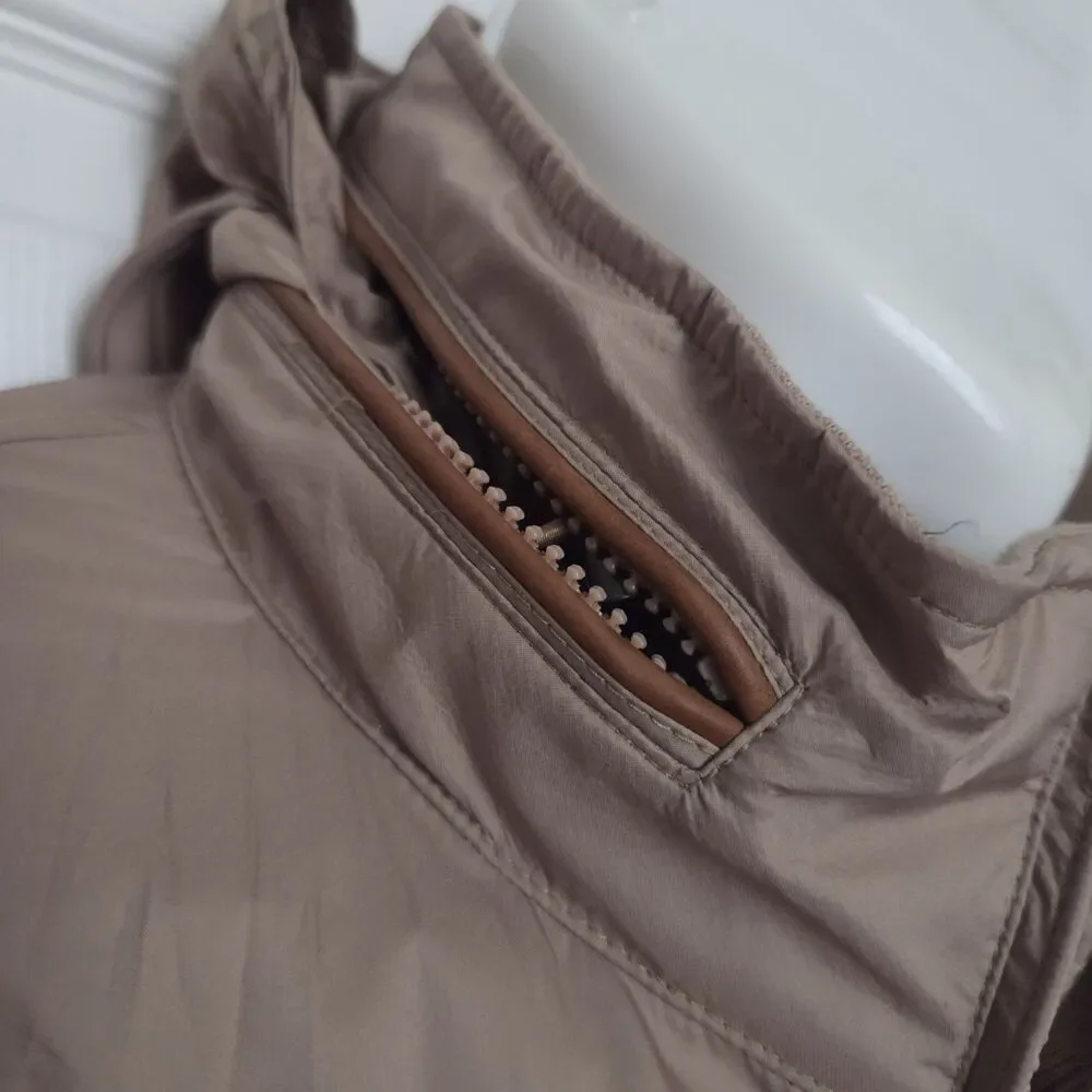Polo Ralph Lauren Men's tan Windbreaker Jacket hooded lightweight Size L